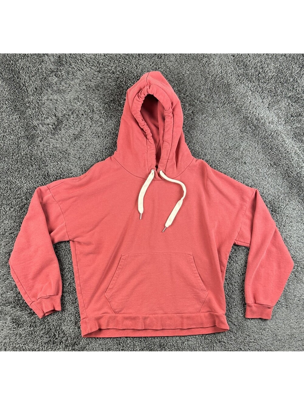 Outerknown Second Spin Hoodie Womens S Coral Pink Organic Cotton Sweatshirt